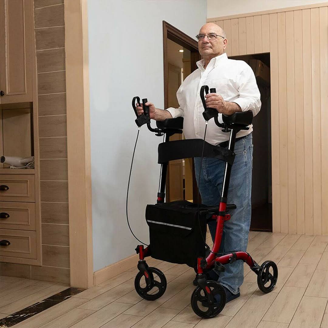 Smart Standing Upright Folding Senior Straight Upright Walker